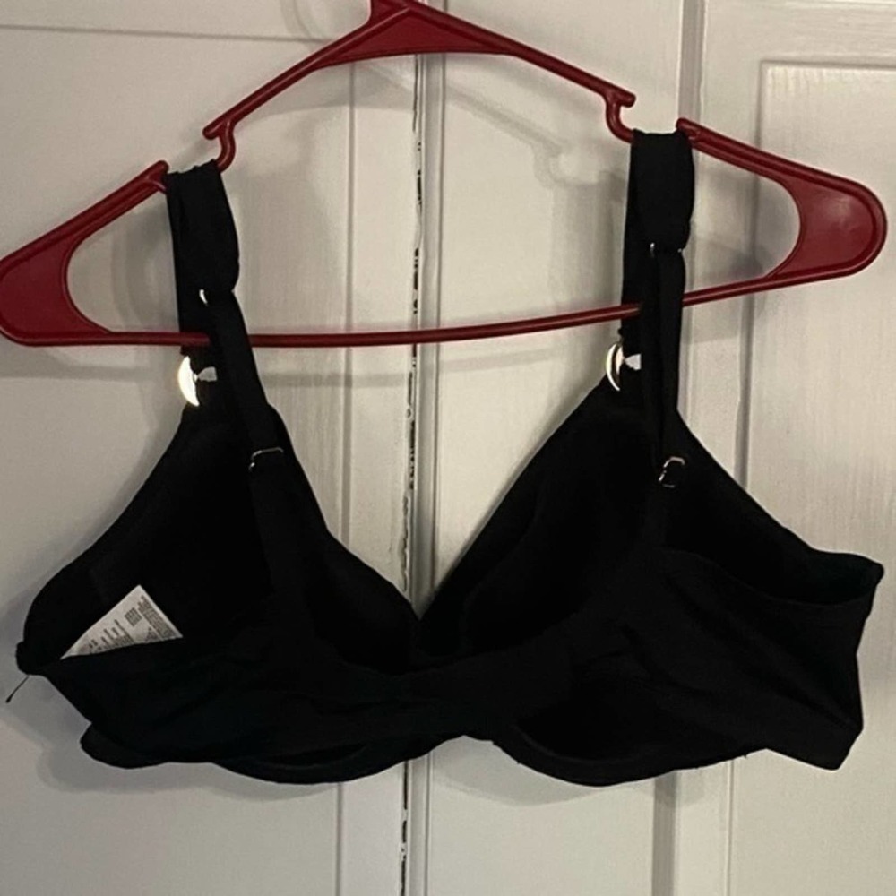 Miraclesuit Solid Plunge Underwire Black Bikini S… - image 4